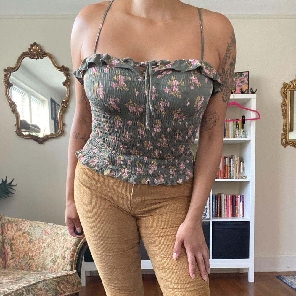 American Eagle Floral Tank Top